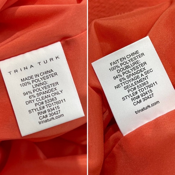 Trina Turk Scalloped Halter Mini Dress Coral Orange Crape Size 12 Spring Summer - Picture 16 of 16
